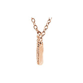 14K Rose 1/6 CTW Natural Diamond Bar 16-18" Necklace